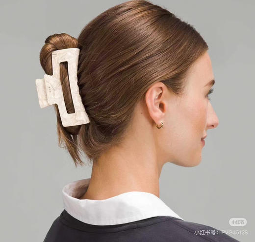 原单正品浅象牙白Lulu超大号女士抓夹！ 商品图13