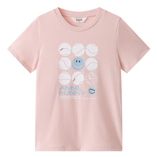 男女童圆领短袖针织衫夏季新款安奈儿童装EM521197 商品图8