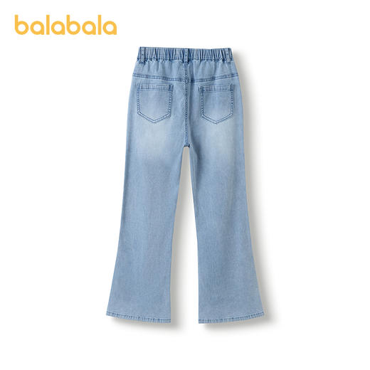 巴拉巴拉女童牛仔裤儿童裤子2025新款夏装长裤微喇裤 商品图2