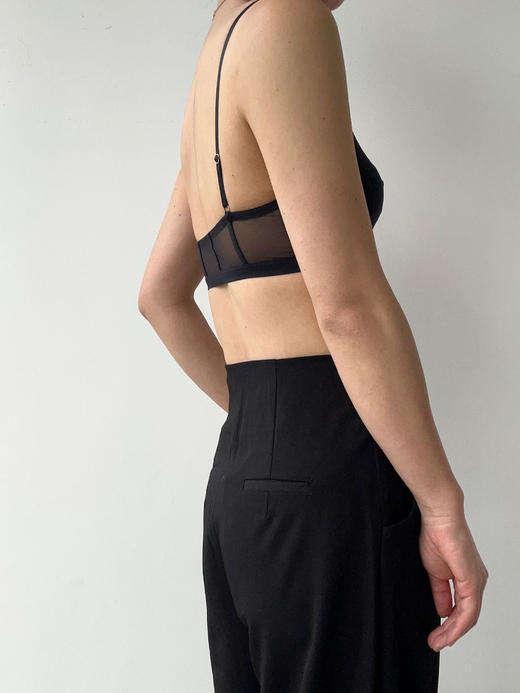 LOAM｜微纤 网纱无钢圈方圆领软文胸 [  黑 / 裸黑 ] 商品图1