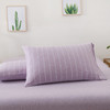 【针织棉枕套】日式无印全棉针织棉枕头套良品简约条纹纯棉单人天竺棉枕套一对 商品缩略图6