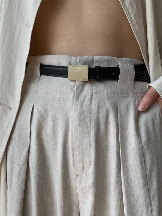 DONSEE10｜DS10SS2539 原色简约亚麻阔腿裤 商品图3