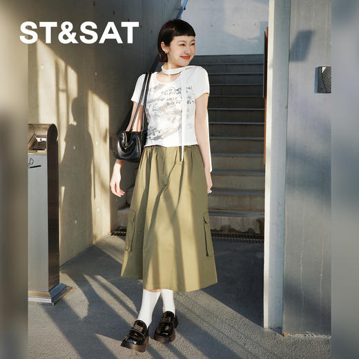 星期六经典英伦风复古一脚蹬厚底乐福SSD1111B02 商品图2