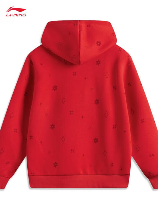 李宁日进斗金丨连帽卫衣女25春季新款刺绣宽松运动上衣AWDV184 商品图1