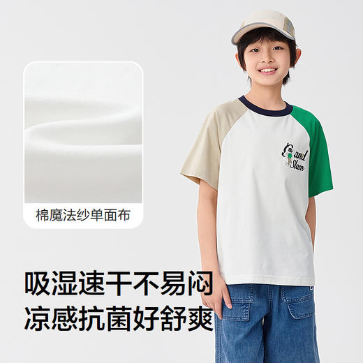 巴拉巴拉男童短袖t恤儿童打底衫2025童装夏速干凉感 商品图3