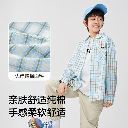 巴拉巴拉童装儿童衬衫男女童长袖夏装薄2025新款纯棉 商品图3