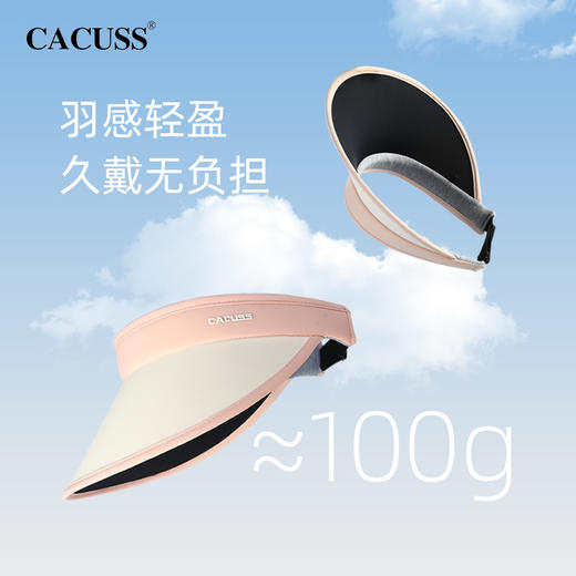 【CACUSS防晒】羽感轻盈阔型空顶防晒帽 超轻护额不勒头 UPF50+ 汗带柔软填充 透气舒适多彩遮阳帽 商品图2
