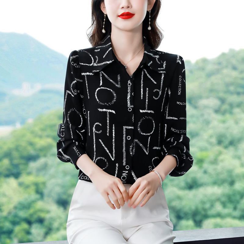 雀说新款洋气减龄上衣时尚小衫长袖衬衣AL1872