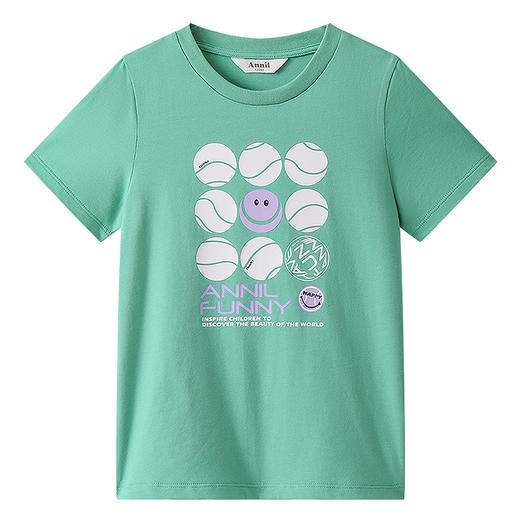 男女童圆领短袖针织衫夏季新款安奈儿童装EM521197 商品图7