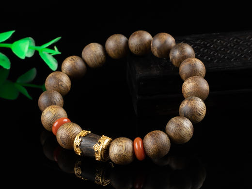 XY0154沉香南红925银古色手串 商品图1