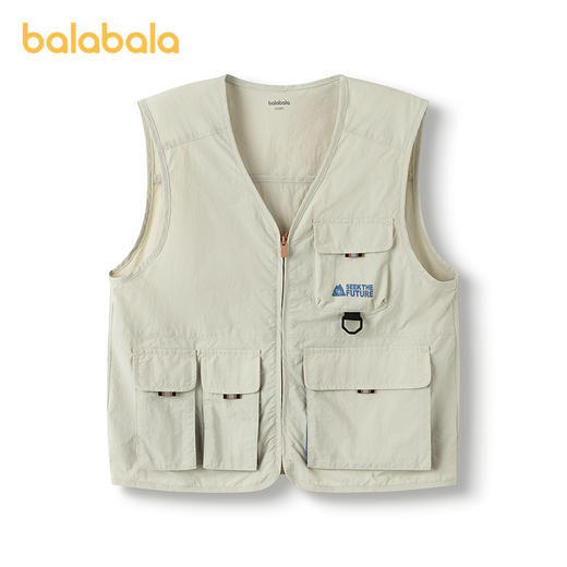 巴拉巴拉童装儿童背心马甲男衣服上衣2025夏凉感工装 商品图4