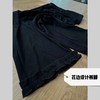 2025新品  佳佳同款【瘦瘦荷叶裤】松紧腰显瘦黑色直筒西装裤气质时尚休闲百搭简约 商品缩略图1