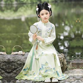 苏城纪童装汉服 山河印象画 马面裙套装