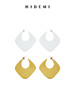 HIDEMI 极简设计感几何流线感菱形镀银百搭大耳环 金色/银色 商品缩略图10