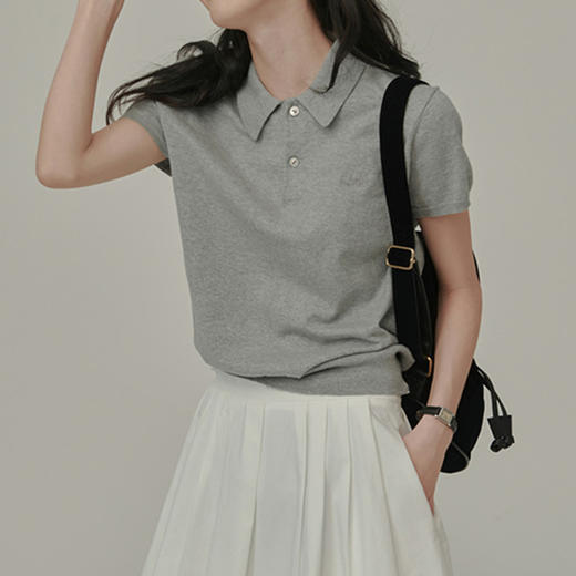 馥迦 刺绣Polo短袖T恤衫 商品图1