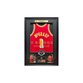 收藏系列 麦迪 “成都”限量版 火箭队红色1号 亲笔签名球衣