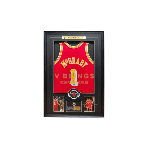 收藏系列 麦迪 “成都”限量版 火箭队红色1号 亲笔签名球衣 商品图0