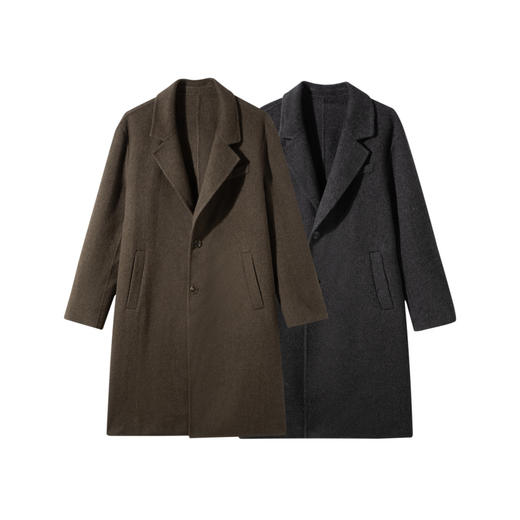 GXG男装 2024冬季热卖摩登轻熟通勤单排扣大衣长款#G24D264030 商品图4