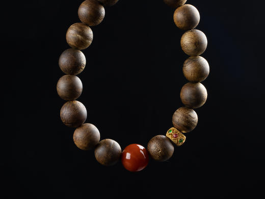 XY0147沉香南红925银手串 商品图5