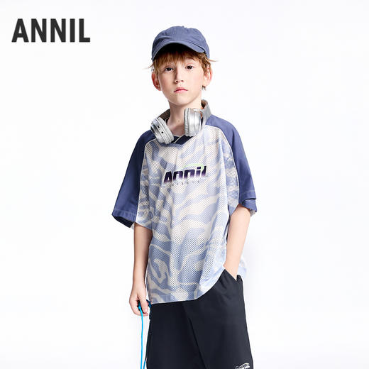 【实体店同款】男童圆领短袖上衣夏季新款安奈儿童装AB521625 商品图0