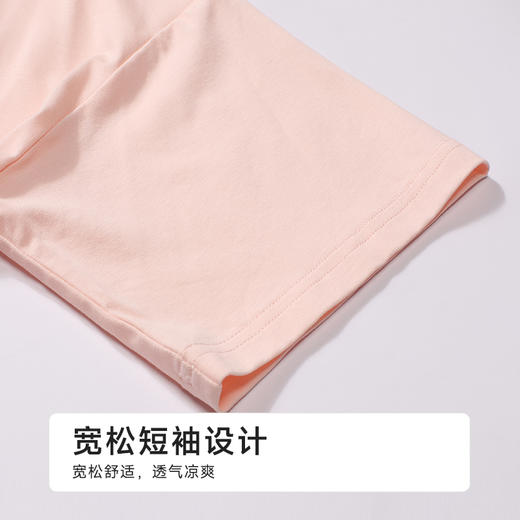都市丽人生活家居女士棉质短袖套装薄32支CVC单面短袖类LHH2H1 商品图5