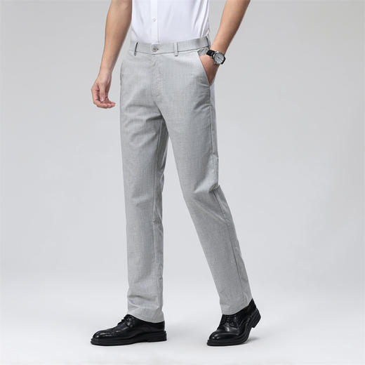 圣得西男士休闲裤春夏季商务休闲棉麻混纺透气舒适男装长裤子男2522913337 商品图1