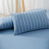 【针织棉枕套】日式无印全棉针织棉枕头套良品简约条纹纯棉单人天竺棉枕套一对 商品缩略图13