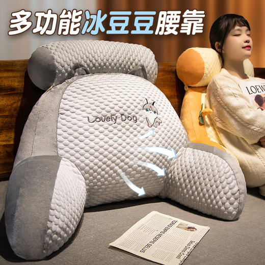 【品牌直发】加倍生活  多功能冰豆豆腰靠 沙发床头靠垫 办公护腰靠背 独立内胆 可拆卸清洗 商品图0