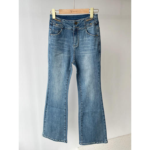 Y5C03N1404【钰米】 弹力微喇牛仔裤 商品图1