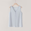 丁摩v领真丝背心女新款桑蚕丝宽松无袖通勤吊带纯色内搭打底上衣AL1000637 商品缩略图0
