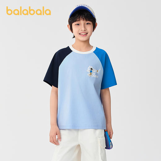 巴拉巴拉男童短袖t恤儿童打底衫2025童装夏速干凉感 商品图2