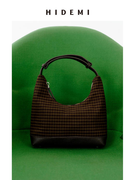 HIDEMI easy系列进口牛皮荔枝皮可调节手柄多背式饭盒包 格纹/乌木棕/动物纹 商品图6