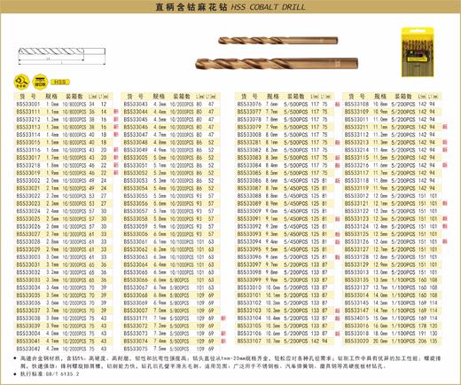 波斯 直柄含钴麻花钻11.2mm BS533112 商品图0