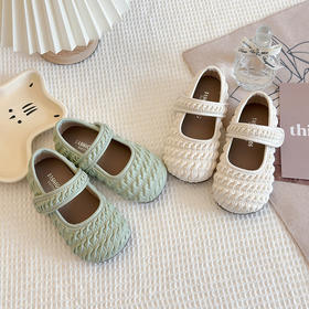 【软底公主鞋，柔软皮质】小清新女童小皮鞋 2025春季新款 小女孩鞋子 软皮单鞋公主鞋 软底中小童皮鞋-QQ