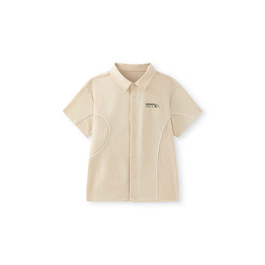 英氏儿童衬衫夏季短袖透气男童衬衫凉感速干2025新款YRCCJ2R070A 商品图4