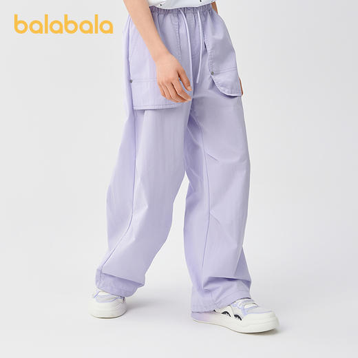 巴拉巴拉童装女童伞兵裤儿童裤子2025夏新款直筒长裤 商品图2