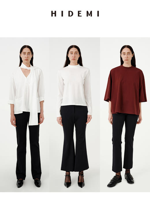 HIDEMI 【demi同款】到店必入日本进口纱线超强弹力喇叭裤小脚裤神裤 商品图5