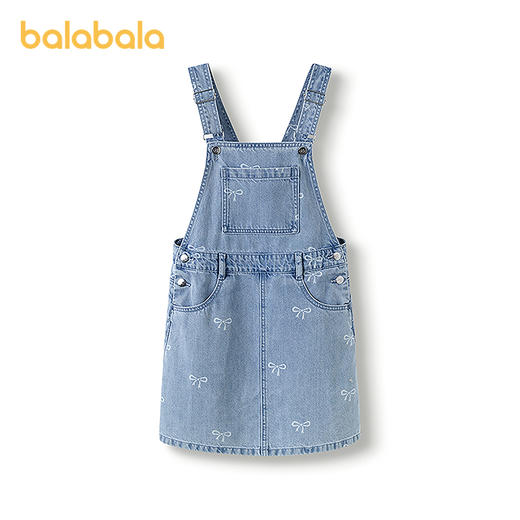 巴拉巴拉女童裙子儿童连衣裙2025新款夏装牛仔背带裙 商品图4