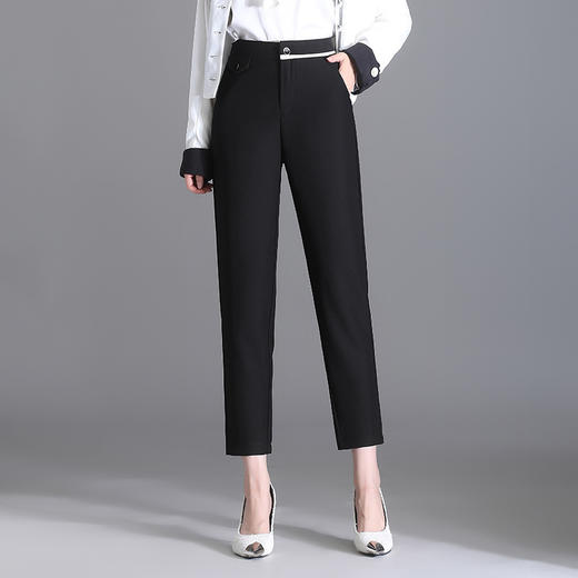 WM-6855哈伦西裤2025夏季薄款八分西装裤小个子时尚高腰显瘦小脚烟管裤 商品图1