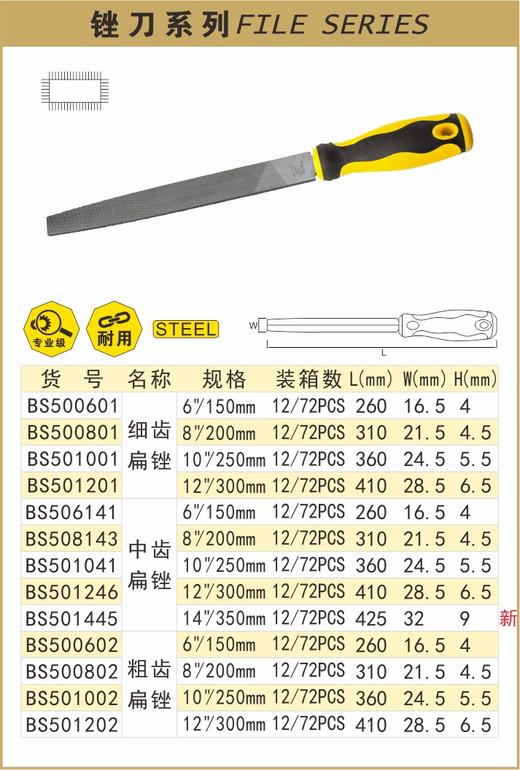 波斯 扁锉-中齿6"/150mm BS506141 商品图0