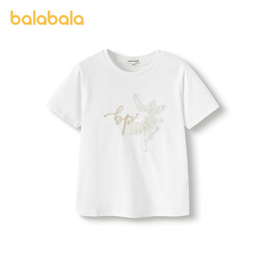 巴拉巴拉童装儿童短袖女童t恤2025款夏速干凉感上衣 商品图4