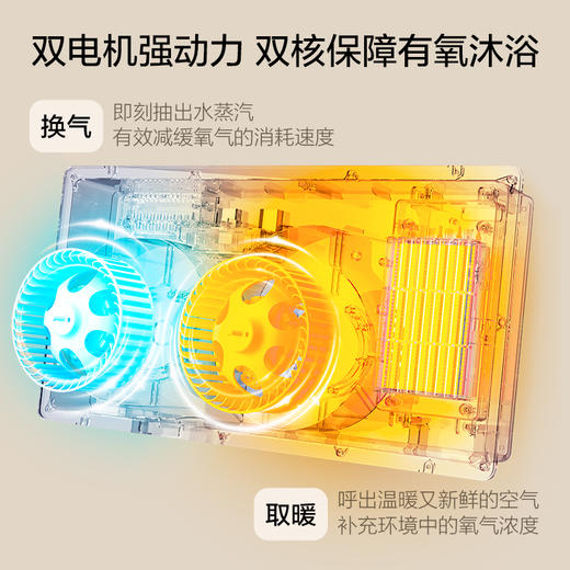 【加1元换购厨卫灯】欧普（OPPLE）F165-E 风暖浴霸 2500W 双核 商品图1