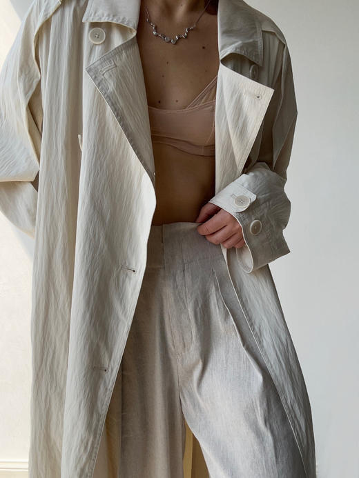 DONSEE10｜DS10SS2540-A 米白直筒长风衣 商品图7