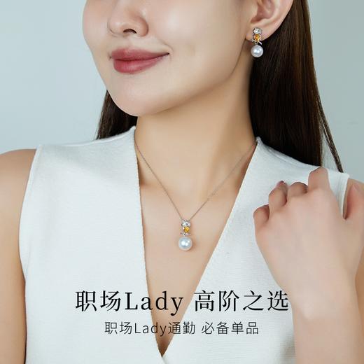 【天猫同款】悦甄（两戴款 可挂珠)18K金钻石贝母吊坠 猫头鹰 商品图2