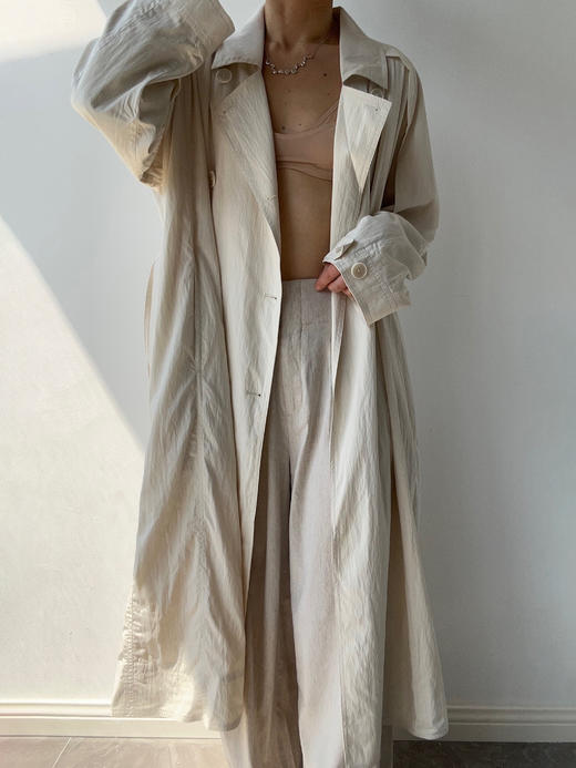 DONSEE10｜DS10SS2540-A 米白直筒长风衣 商品图8