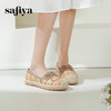 预售|Safiya/索菲娅2025春时尚蝴蝶结轻便休闲编织渔夫鞋 SFD1111066 商品缩略图6