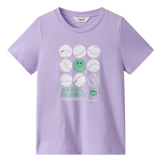 男女童圆领短袖针织衫夏季新款安奈儿童装EM521197 商品图6