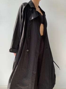 DONSEE10｜DS10SS2540-B 黑色直筒长风衣