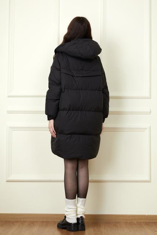HAYES 黑色韩版百搭中长款羽绒服 19802 商品图5