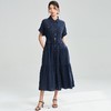 25夏季新款凯旋门连衣裙翻领排扣短袖衬衫连衣裙18287 商品缩略图3